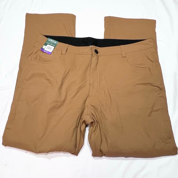 Orvis Fleece Lined Stretch Fabric Pants Men Size 40W x 32L Zipper Durable New - Picture 6 of 12